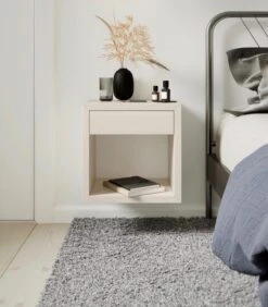 Zwevend Nachtkastje HUGO Met Lade In Berkenhout -Thuis Accessoires Winkel 00073f8e71df471a911a1886c4c9dd76 1