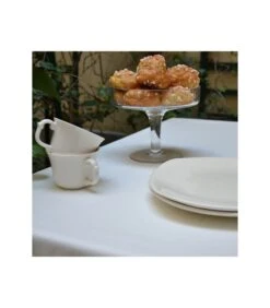 Effen Wit Gecoat Tafelkleed