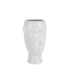 PRESENT TIME Plantenpot Mask - Glazuur Wit - Lang - 17,2x16,2x27,2cm 10 PRESENT TIME Plantenpot Mask - Glazuur Wit - Lang - 17,2x16,2x27,2cm -Thuis Accessoires Winkel 033f175c039f4cb2afdd785337fa22eb