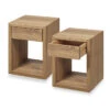 2 X Zwevend Nachtkastje HUGO In Eikenhout