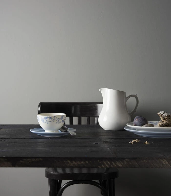 Schaal Op Voet 22,5cm Met Décor - Fleurs Bleues 5 Schaal Op Voet 22,5cm Met Décor - Fleurs Bleues - Afbeelding 3