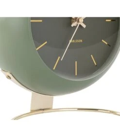Karlsson Tafelklok Globe - Mosgroen - 21x24,5x14cm -Thuis Accessoires Winkel 04e09a29ed5b454a8901a992f597577e