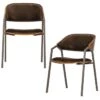 BePureHome Clan Eetkamerstoel - Fluweel - Bruin - Set Van 2 -Thuis Accessoires Winkel 068fc8fbfc8f4d1f8e595d8ef0f179f3