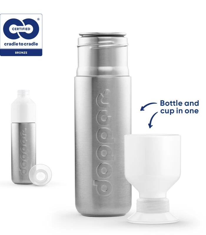 Dopper Roestvrijstalen Drinkfles Steel 490ml 4 Dopper Roestvrijstalen Drinkfles Steel 490ml - Afbeelding 2