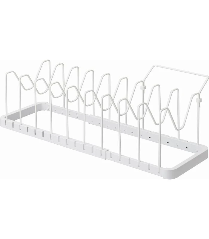 Yamazaki Extendable Pot Lid & Pan Holder - Tower - White 5 Yamazaki Extendable Pot Lid & Pan Holder - Tower - White - Afbeelding 3