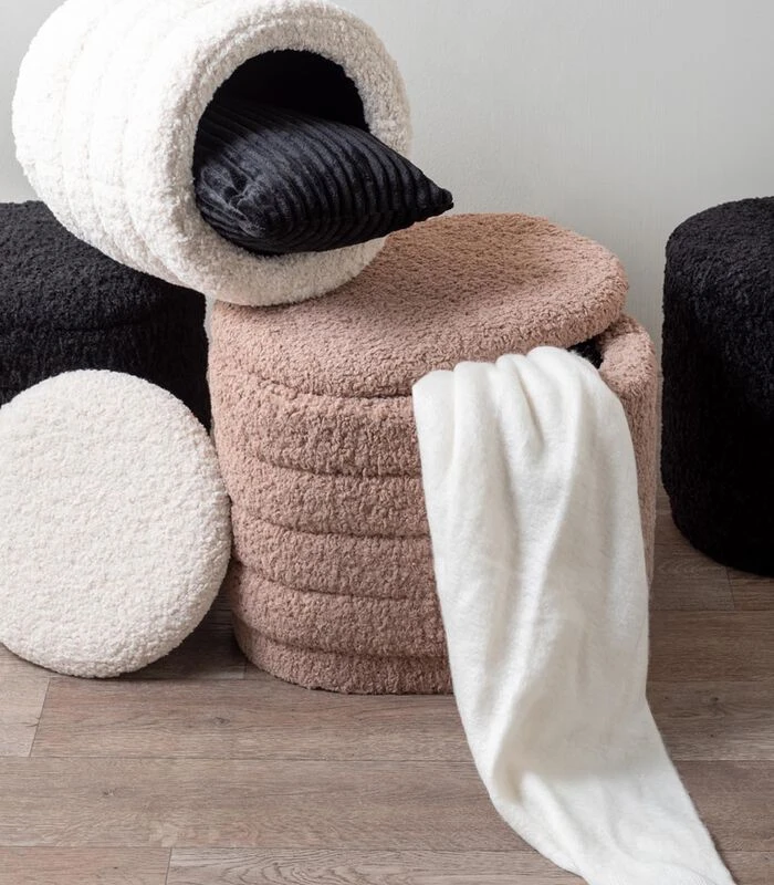 Leitmotiv Poef Cuddly - Bruin - 50x35x40 Cm 7 Leitmotiv Poef Cuddly - Bruin - 50x35x40 Cm - Afbeelding 5