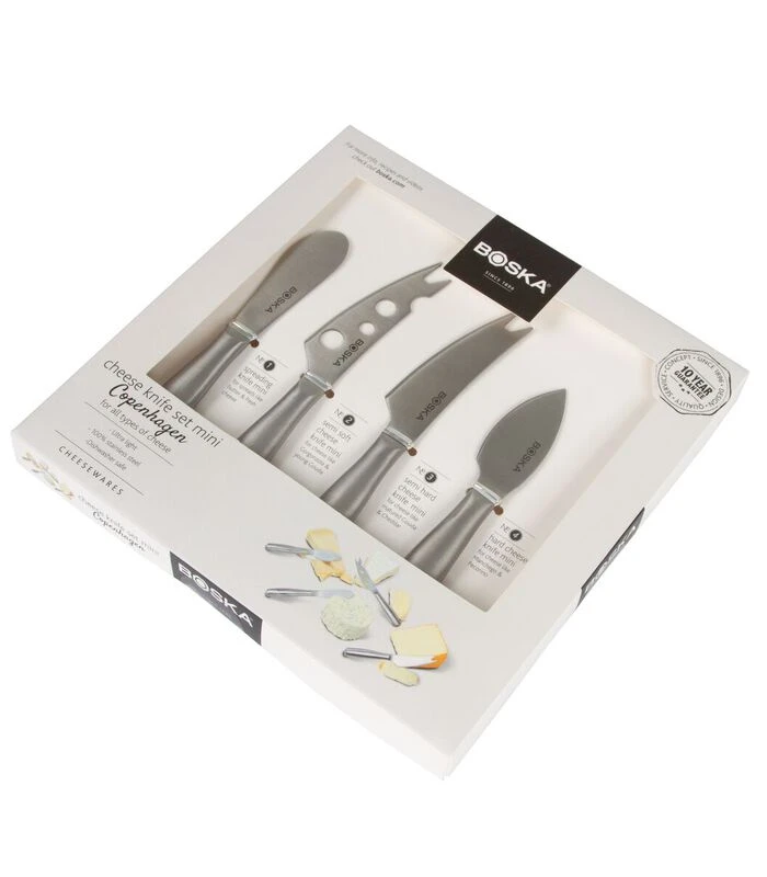 Kaasmessenset Mini Copenhagen - 4 Kleine Kaasmesjes - Zilver 7 Kaasmessenset Mini Copenhagen - 4 Kleine Kaasmesjes - Zilver - Afbeelding 5