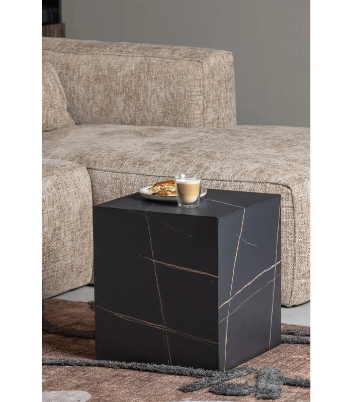 Exclusive Benji Bijzettafel - Marmerlook - Zwart - 45x40x40 4 Exclusive Benji Bijzettafel - Marmerlook - Zwart - 45x40x40 - Afbeelding 2