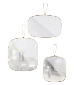 BePureHome Glass Spiegels - Metaal - Antique Brass - Set Van 3