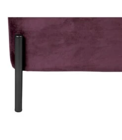 Leitmotiv Poef Snog - Velvet Donkerpaars, Mat Zwarte Poten - 45x45x47cm -Thuis Accessoires Winkel 0b83a054398d428b93218edcb673c68e