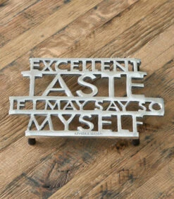 Onderzetter, Pannenonderzetter Tekst Excellent Taste - Zilver 5 Onderzetter, Pannenonderzetter Tekst Excellent Taste - Zilver -Thuis Accessoires Winkel 11a06d460279438787d0b4872abbb95f