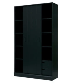WOOOD Move Schuifdeurkast - Grenen - Zwart - 200x120x42 -Thuis Accessoires Winkel 11f4735e8d874cfa94e87baa072bd736