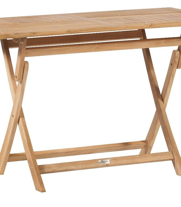 Inklaptafel Tuin Folding - Teak - Naturel - 75x120x70 3 Inklaptafel Tuin Folding - Teak - Naturel - 75x120x70