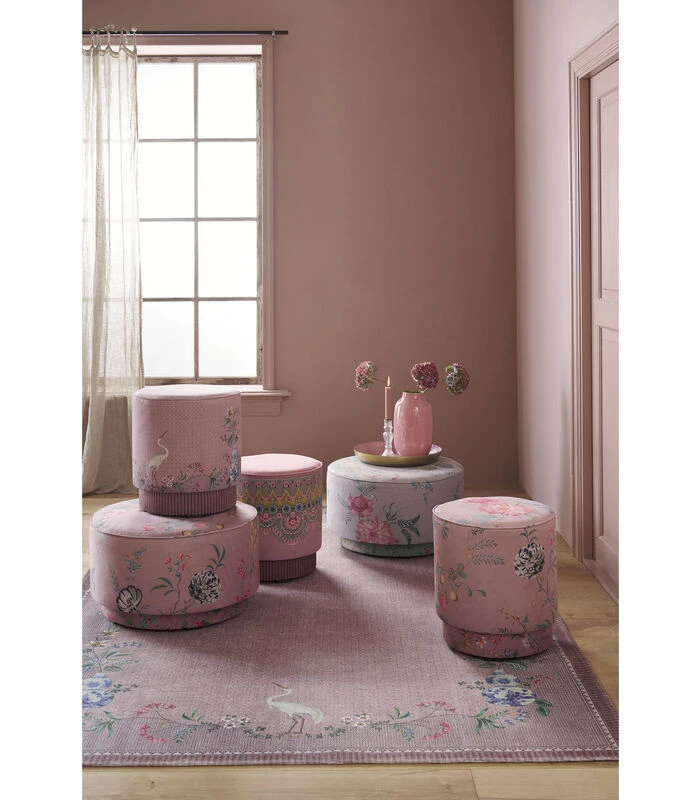 Pip Studio Poef Jolie Medium - Roze - 45x40x40 5 Pip Studio Poef Jolie Medium - Roze - 45x40x40 - Afbeelding 3