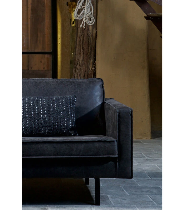 BePureHome Rodeo Fauteuil - Recycle Leer - Zwart - 85x105x86 5 BePureHome Rodeo Fauteuil - Recycle Leer - Zwart - 85x105x86 - Afbeelding 3