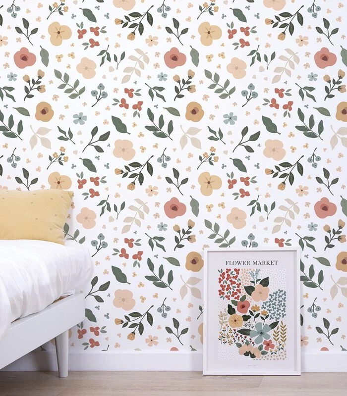 BLOEM Behang - Bloemen En Bladeren Patroon 4 BLOEM Behang - Bloemen En Bladeren Patroon - Afbeelding 2