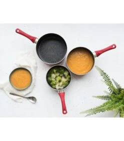 LIVOO Set Van 3 Kookpotten Met Steenlook -Thuis Accessoires Winkel 183940a2bec0480d82430c40a8c7f4ce