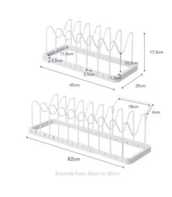 Yamazaki Extendable Pot Lid & Pan Holder - Tower - White 11 Yamazaki Extendable Pot Lid & Pan Holder - Tower - White -Thuis Accessoires Winkel 1896d61c806c416d88651df7cbaf5fd5