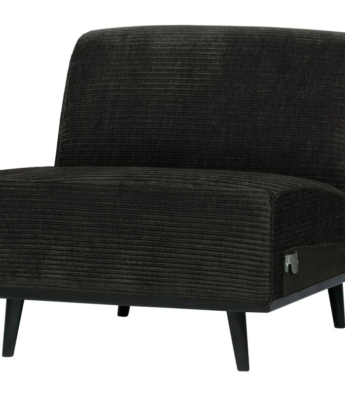 BePureHome Statement 1-Zits Element - Ribstof - Graphite - 77x79x93 4 BePureHome Statement 1-Zits Element - Ribstof - Graphite - 77x79x93 - Afbeelding 2