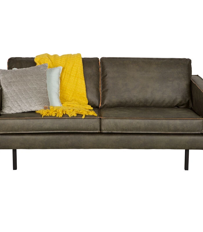 BePureHome Rodeo Bank 2-Zits - Recycle Leer - Army - 85x190x86 5 BePureHome Rodeo Bank 2-Zits - Recycle Leer - Army - 85x190x86 - Afbeelding 3