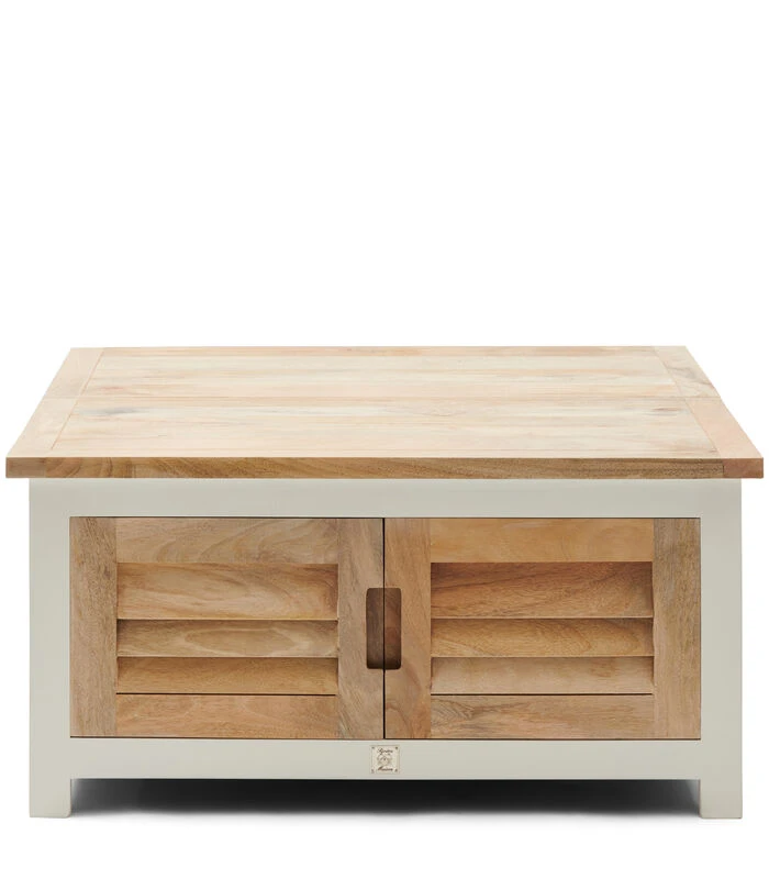 Salontafel Mangohout - Pacifica Table - 90x90 Cm - Wit 3 Salontafel Mangohout - Pacifica Table - 90x90 Cm - Wit