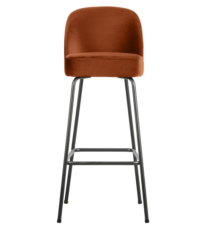 BePureHome Vogue Barstoel - Fluweel - Roest - 103x50x55 3 BePureHome Vogue Barstoel - Fluweel - Roest - 103x50x55