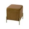 Leitmotiv Poef Snog - Cognac Bruin/Goud - 45x45x47cm 1 Leitmotiv Poef Snog - Cognac Bruin/Goud - 45x45x47cm -Thuis Accessoires Winkel 1a74ede35ea54e9cbe8bef7b68f56d5f