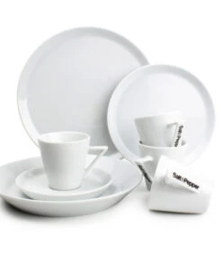 Servies 20-delig Wit Stripeless