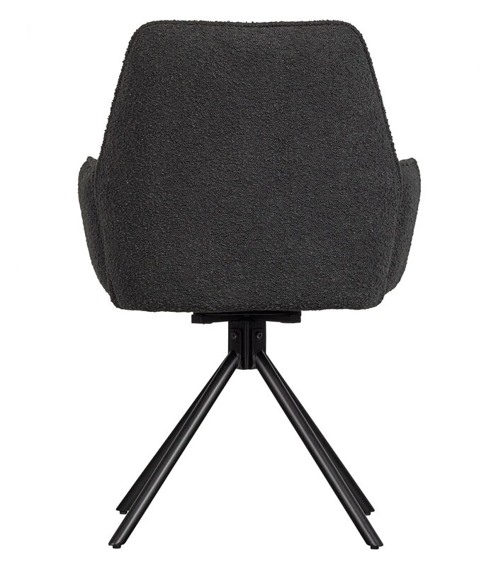 Amber Draai Eetkamerstoel - Boucle - Grijs - Set Van 2 6 Amber Draai Eetkamerstoel - Boucle - Grijs - Set Van 2 - Afbeelding 4