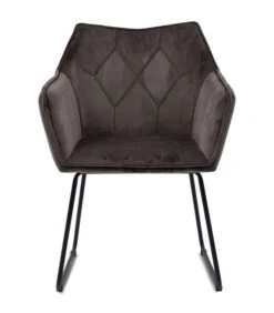 Eetstoel Morgan DAC Vel III Anthra - Polyester, IJzer - (LxBxH) 64.0x69.0x54.0 Cm