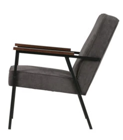WOOOD Sally Fauteuil - Ribstof - Antraciet - 87x65x82 -Thuis Accessoires Winkel 1c7a2d27d5764d00a215b74599a86563