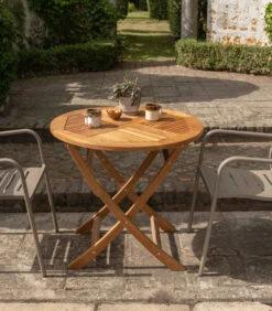 Inklaptafel Tuin Folding - Teak - Naturel - 75x80x80 -Thuis Accessoires Winkel 1fa03f41f8f349d8a9dfd200ea6db380