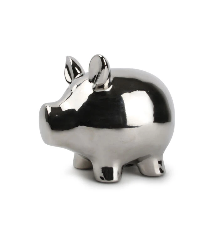 Spaarpot Zilver Oink 4 Spaarpot Zilver Oink - Afbeelding 2