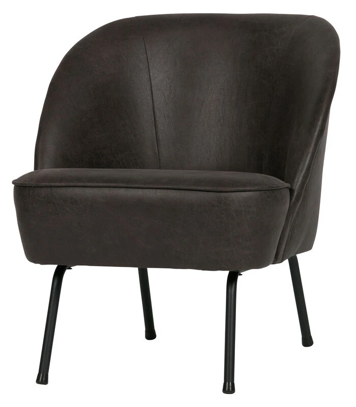 BePureHome Vogue Fauteuil - Recycle Leer - Zwart - 69x57x70 4 BePureHome Vogue Fauteuil - Recycle Leer - Zwart - 69x57x70 - Afbeelding 2