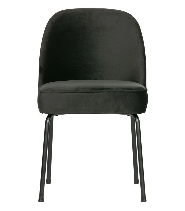BePureHome Vogue Eetkamerstoel - Fluweel - Zwart - Set Van 2 4 BePureHome Vogue Eetkamerstoel - Fluweel - Zwart - Set Van 2 - Afbeelding 2