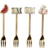Gebaksvorkjes Summer Goud - 4 Stuks - 16x4x1 Cm -Thuis Accessoires Winkel 26c4e78eed2a41ff8a8f8c2d256855e4