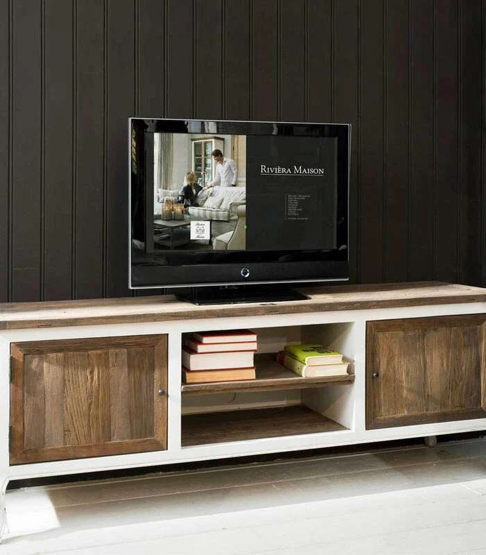 Driftwood Flatscreen Sidetable 180 - Gerecycled Iepenhout, Populierenhout - 180.0x45.0x65.0 Cm 4 Driftwood Flatscreen Sidetable 180 - Gerecycled Iepenhout, Populierenhout - 180.0x45.0x65.0 Cm - Afbeelding 2