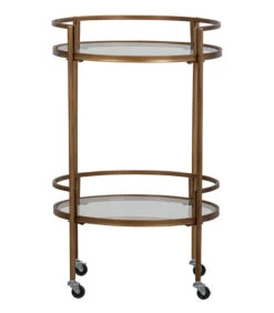 Exclusive Zora Trolley - Metaal/Glas - Antique Brass - 79x50x50 -Thuis Accessoires Winkel 272c87dc8f454a298391e04ad0f62ef7