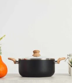 LIVOO Kookpot Steen- En Houtlook 28 Cm -Thuis Accessoires Winkel 2890310c3b354ff39a96f09173d73f73