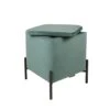 Leitmotiv Poef Snog - Jade Groen/Zwart - 45x45x47cm