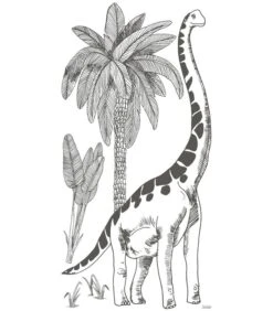 Muursticker Kinderkamer - Dinosaurus En Palmboom