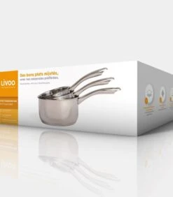 LIVOO Set Van 3 Pannen -Thuis Accessoires Winkel 2c2a295889c24302a6f38d678a7664af