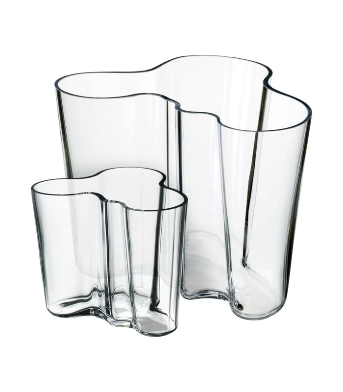Iittala Alvar Aalto Collection Vaas Set 160+95mm Helder 3 Iittala Alvar Aalto Collection Vaas Set 160+95mm Helder