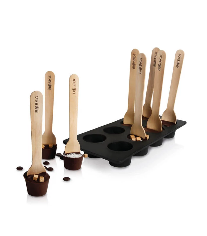 Choco Lepel DIY Set - Maak Je Eigen Chocoladelepels - Zwart 3 Choco Lepel DIY Set - Maak Je Eigen Chocoladelepels - Zwart