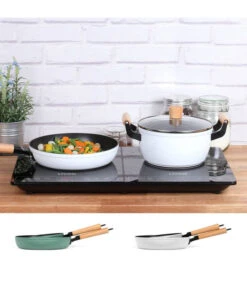 LIVOO Set Van 2 Pannen Wood Line -Thuis Accessoires Winkel 2e668ddec4934932a014d9e6c2592ab7