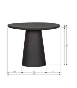 Tuintafel Damon - Betonlook - Bruin - 76x100x100 -Thuis Accessoires Winkel 321680372ff54e4599e75a95b6a0afa6