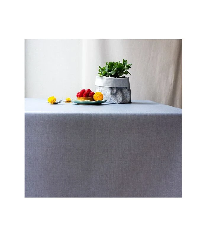 Effen Grijs Rond Of Ovaal Gecoat Tafelkleed 4 Effen Grijs Rond Of Ovaal Gecoat Tafelkleed - Afbeelding 2
