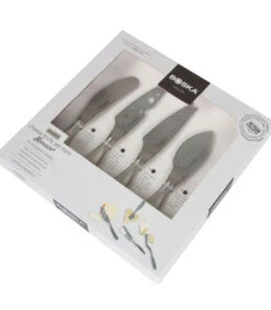 Kaasmessenset Mini Monaco+ - 4 Mesjes Voor Elke Kaas - Zilver -Thuis Accessoires Winkel 33abb6391e5949769350258a5d542a26