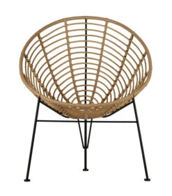 WOOOD Loungestoel Buiten Jane - PE/Metaal - Naturel - 88x72x81 -Thuis Accessoires Winkel 351628dddc9b474088a0095b1ef3de1c