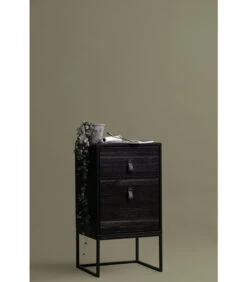 WOOOD Zola Nachtkastje Incl. Lade En Deur - Grenen - Zwart - 74x40x35 -Thuis Accessoires Winkel 378c24d3832b41289ab1ad1dbf38bdab